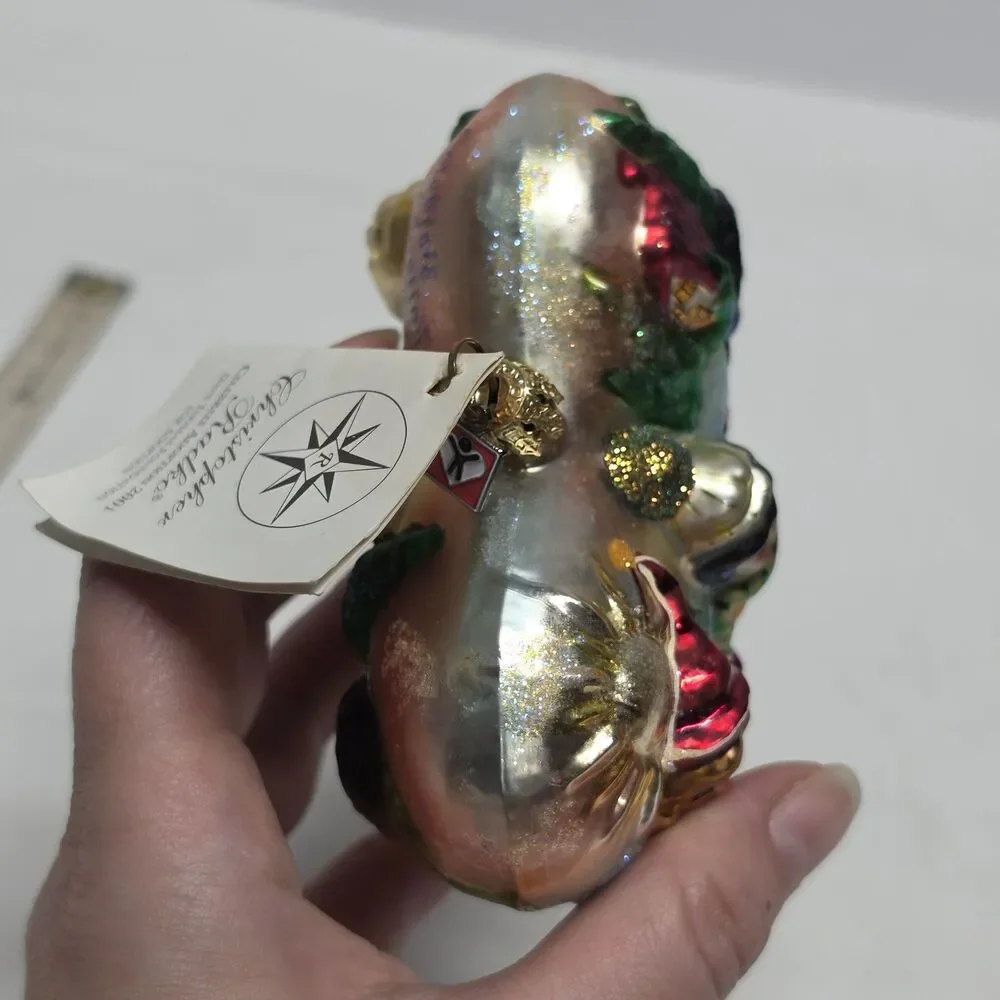 Christopher Radko Glass Ornament Dave Thomas Foundation Celebrate Adoption 2001